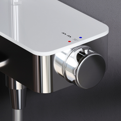 Душевая система AM.PM Inspire 2.0 F0750A500 стойка с тропическим душем, термостатом, смесителем, изливом, хром