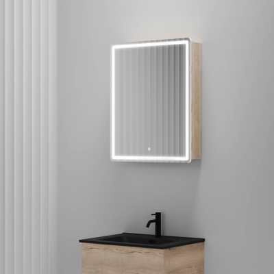 Зеркальный шкаф SANCOS Mirror 590x150х740 мм, с LED подсветкой, MI60EG
