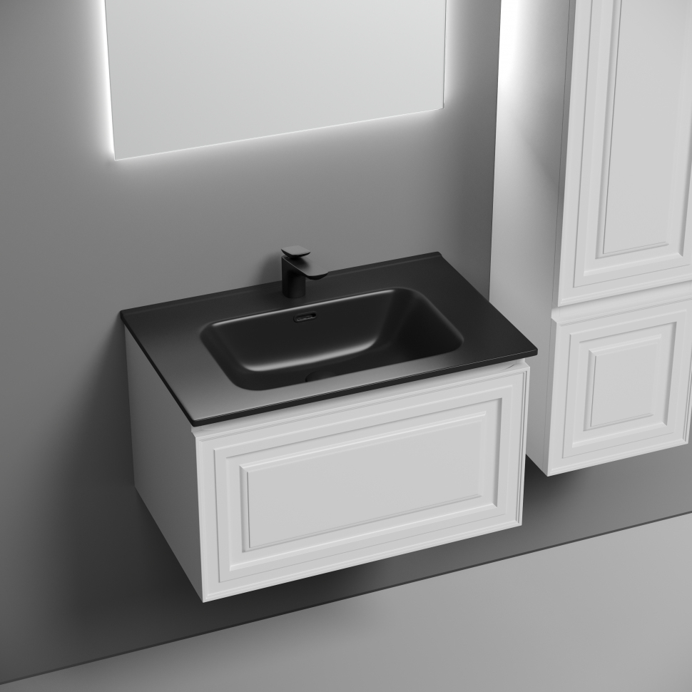 Тумба подвесная SANCOS Very 690х445х406, c одним ящиком оснащенным доводчиками, Bianco ,VR70W