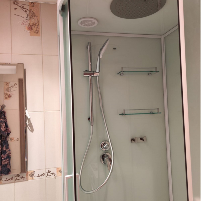 Душевая кабина Frank F418L М White левосторонняя матовое стекло 	100х80 см, 20012