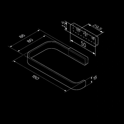Держатель для туалетной бумаги настенный AM.PM Func A8F34122 черный