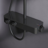 Душевая система AM.PM Inspire 2.0 F0750A422 стойка с тропическим душем, термостатом, смесителем, черная матовая