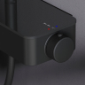 Душевая система AM.PM Inspire 2.0 F0750A422 стойка с тропическим душем, термостатом, смесителем, черная матовая