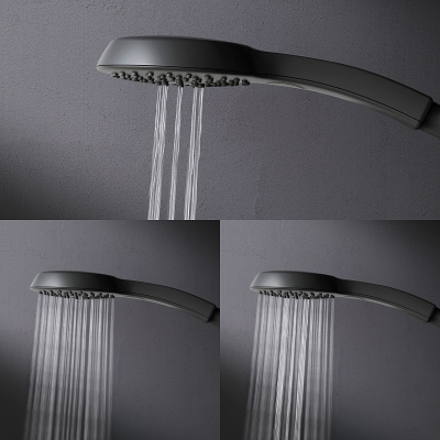 Душевая система AM.PM Inspire 2.0 F0750A422 стойка с тропическим душем, термостатом, смесителем, черная матовая