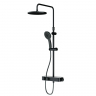 Душевая система AM.PM Inspire 2.0 F0750A422 стойка с тропическим душем, термостатом, смесителем, черная матовая