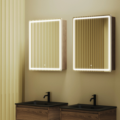 Зеркальный шкаф SANCOS Mirror 590x150х740 мм, с LED подсветкой, MI60ECH