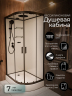 Душевая кабина Frank F411L Black 110х80 см левосторонняя, 114114