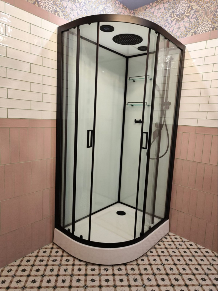 Душевая кабина Frank F418R Black 100х80 см правосторонняя, 914814