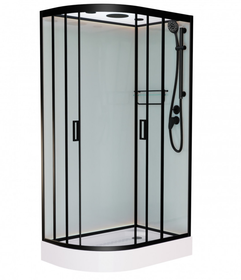Душевая кабина Frank F418R Black 100х80 см правосторонняя, 914814