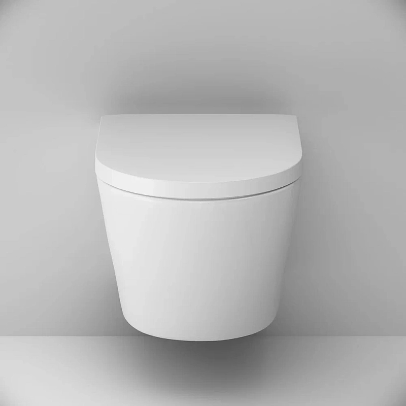 Унитаз подвесной безободковый с инсталляцией AM.PM Sense IS100151.741701 сиденьем микролифт, хром механ. клавишей