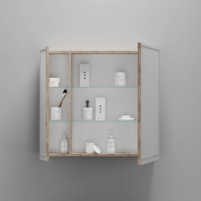 Зеркальный шкаф SANCOS Mirror 790x150х740 мм, с LED подсветкой, MI80EG