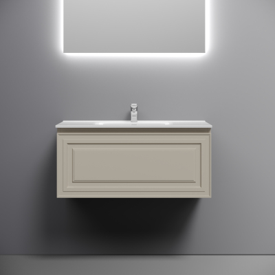 Тумба подвесная SANCOS Very 890х445х406, c одним ящиком оснащенным доводчиками, Beige Soft ,VR90CE