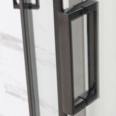Душевая кабина Frank F418R Black без крыши 100x80 см, 914014