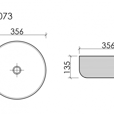 Накладная раковина CERAMICANOVA Element 356x356x135 мм CN6073MC