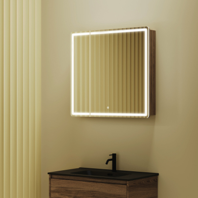 Зеркальный шкаф SANCOS Mirror 790x150х740 мм, с LED подсветкой, MI80ECH