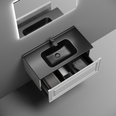 Тумба подвесная SANCOS Very 890х445х406, c одним ящиком оснащенным доводчиками, Bianco ,VR90W