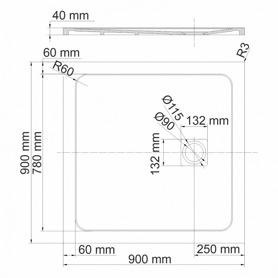 Душевой поддон Wasserkraft Neime 19T03