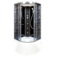 Душевая кабина DTO BM 4510 Black с гидромассажем  (100x100)
