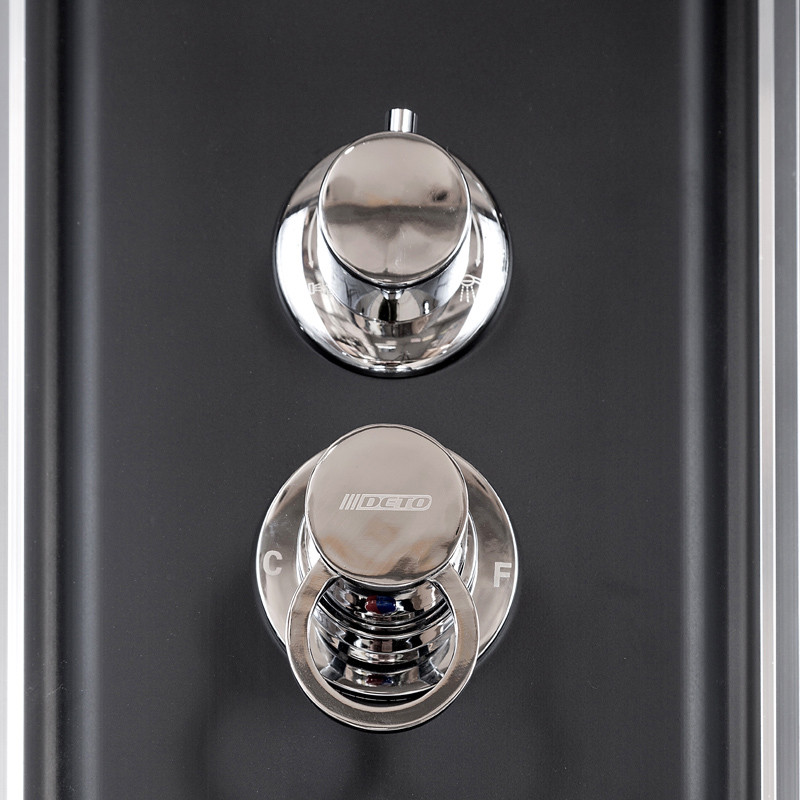 Душевая кабина DTO BM 4510 Black с гидромассажем  (100x100)