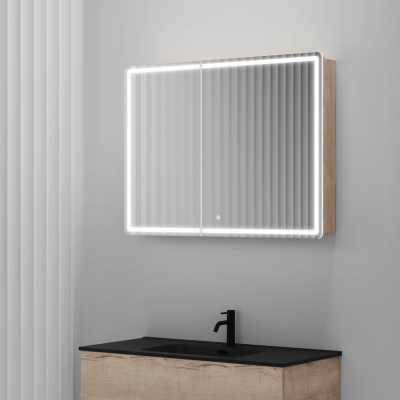 Зеркальный шкаф SANCOS Mirror 990x150х740 мм, с LED подсветкой, MI100EG