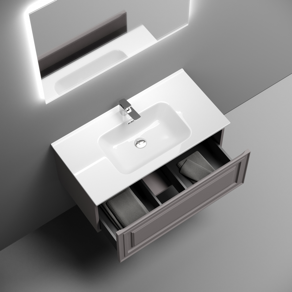 Тумба подвесная SANCOS Very 890х445х406, c одним ящиком оснащенным доводчиками, Doha Soft ,VR90SM