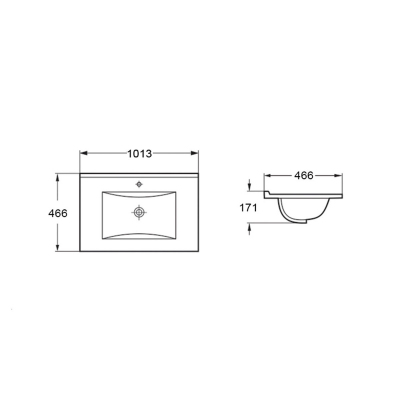 Раковина VBS-13100MA керамическая, цвет антрацит матовый