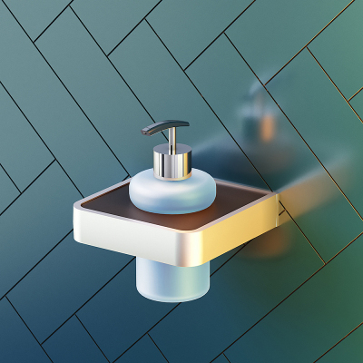 Дозатор для мыла настенный стеклянный Damixa Jupiter DA7736900 хром