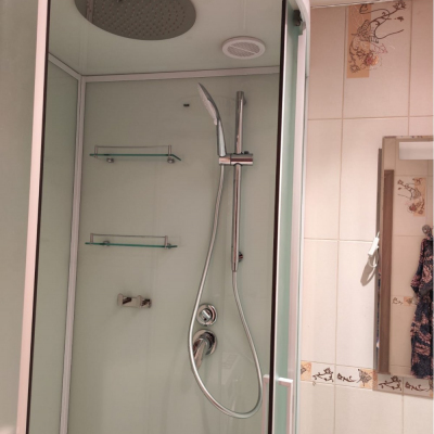 Душевая кабина Frank F418R White 100х80 см правосторонняя, 418419