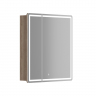 Зеркальный шкаф SANCOS для ванной комнаты SANCOS Mirror 690x150х740 мм, с LED подсветкой, цвет дуб галифакс натуральный, с розеткойарт. MI70EG