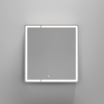 Зеркальный шкаф SANCOS для ванной комнаты SANCOS Mirror 690x150х740 мм, с LED подсветкой, цвет дуб галифакс натуральный, с розеткойарт. MI70EG