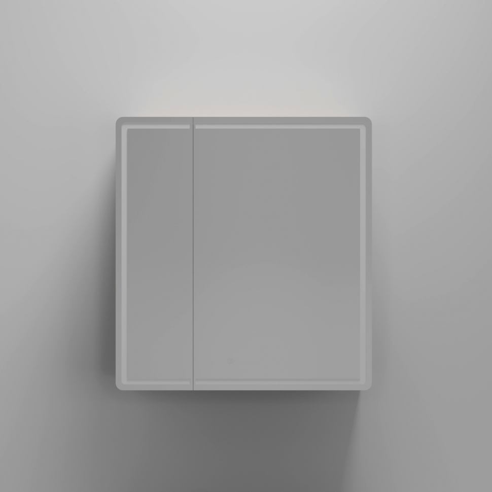 Зеркальный шкаф SANCOS для ванной комнаты SANCOS Mirror 690x150х740 мм, с LED подсветкой, цвет дуб галифакс натуральный, с розеткойарт. MI70EG