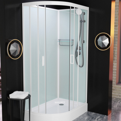 Душевая кабина Frank F418R White без крыши 100x80 см, 418019