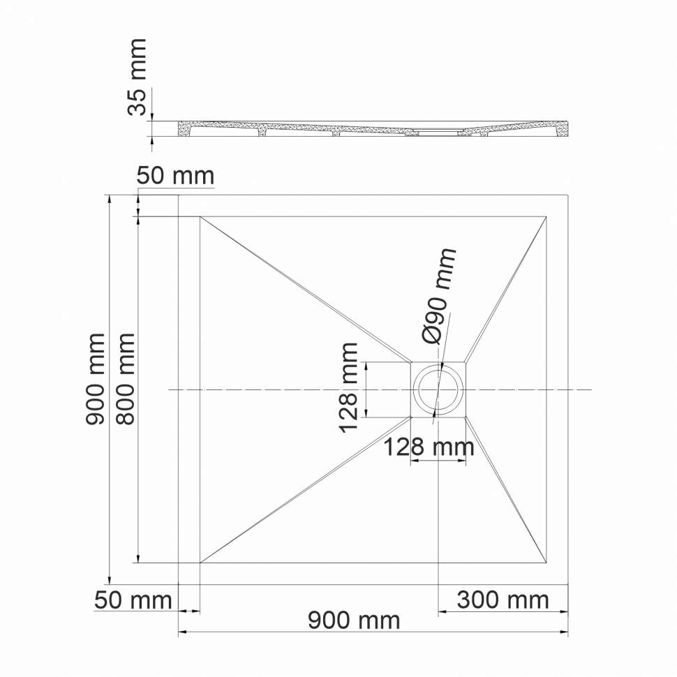 Душевой поддон Wasserkraft Dill 61T03