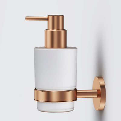 Дозатор для мыла настенный стеклянный AM.PM X-Joy A85A36944 розовое золото