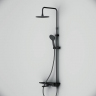 Душевая система AM.PM Gem F0790722 стойка с тропическим душем, смесителем, изливом, черный