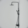 Душевая система AM.PM Gem F0790722 стойка с тропическим душем, смесителем, изливом, черный