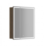 Зеркальный шкаф SANCOS для ванной комнаты SANCOS Mirror 690x150х740 мм, с LED подсветкой, цвет дуб чарльстон, с розеткой, MI70ECH