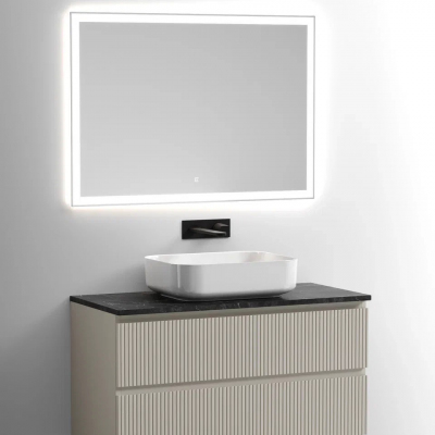 Столешница для ванной комнаты SANCOS 1000х460 без отверстия под смеситель, цвет black sky, артикул TT100A1, TT100A1