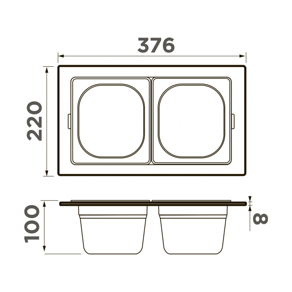 Контейнер Omoikiri DC-04-2-LG, 4999086
