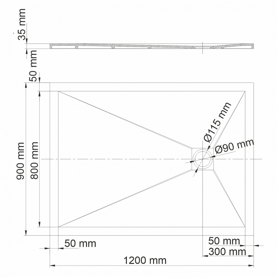 Душевой поддон Wasserkraft Dill 61T07
