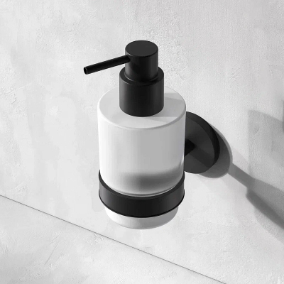 Дозатор для мыла настенный стеклянный AM.PM X-Joy A85A36922 черный