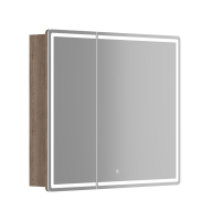 Зеркальный шкаф SANCOS для ванной комнаты SANCOS Mirror 890x150х740 мм, с LED подсветкой, цвет дуб галифакс натуральный, MI90EG