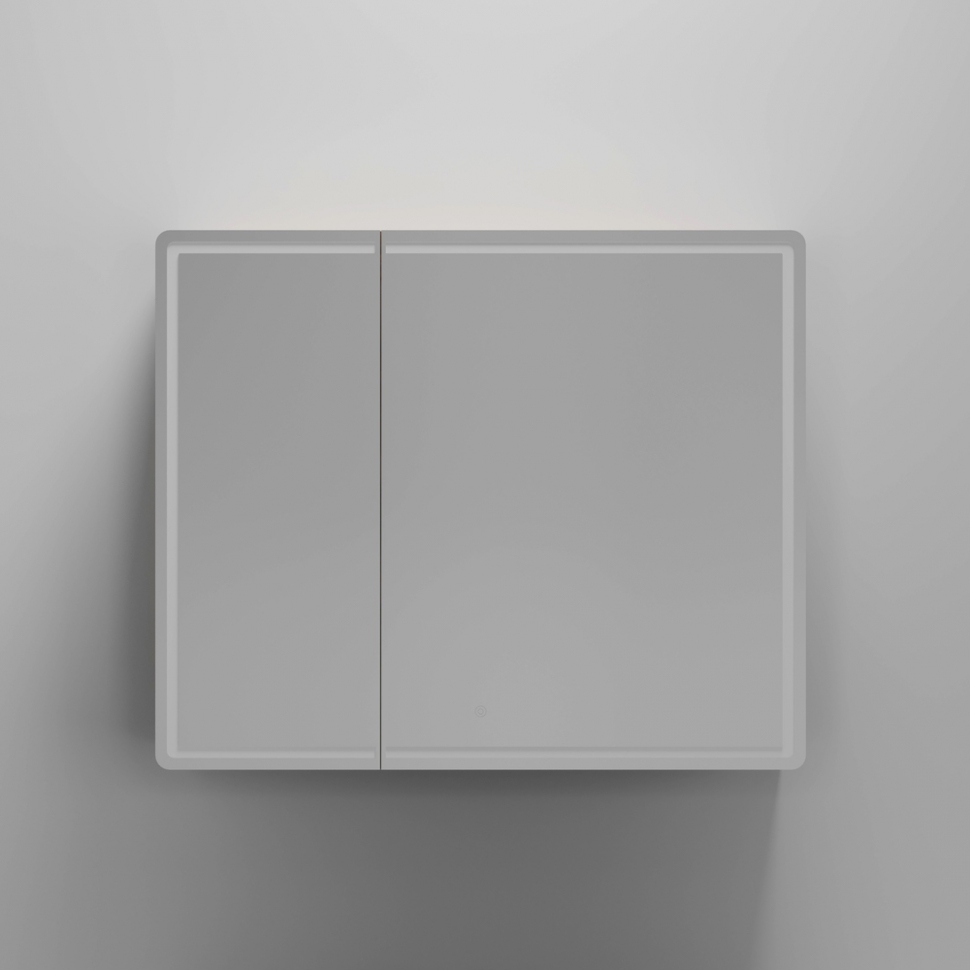 Зеркальный шкаф SANCOS для ванной комнаты SANCOS Mirror 890x150х740 мм, с LED подсветкой, цвет дуб галифакс натуральный, MI90EG