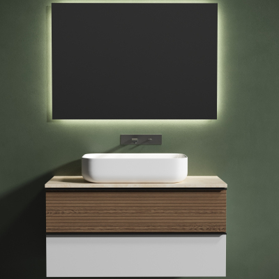 Столешница для ванной комнаты SANCOS 1000х460 без отверстия под смеситель, цвет kreman, артикул TT100A2, TT100A2