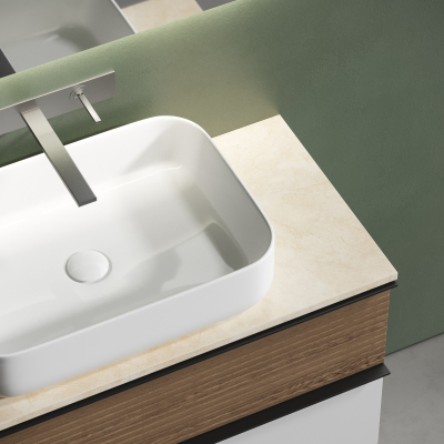 Столешница для ванной комнаты SANCOS 1000х460 без отверстия под смеситель, цвет kreman, артикул TT100A2, TT100A2