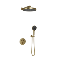 Душевой комплект SANCOS Space встраиваемый c термостатическим смесителем, цвет брашированное золото , SC3006BG