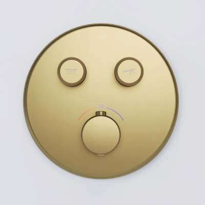 Душевой комплект SANCOS Space встраиваемый c термостатическим смесителем, цвет брашированное золото , SC3006BG