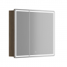 Зеркальный шкаф SANCOS для ванной комнаты SANCOS Mirror 890x150х740 мм, с LED подсветкой, цвет дуб чарльстон, MI90ECH