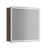 Зеркальный шкаф SANCOS для ванной комнаты SANCOS Mirror 890x150х740 мм, с LED подсветкой, цвет дуб чарльстон, MI90ECH