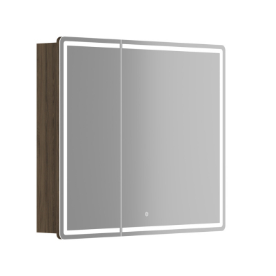 Зеркальный шкаф SANCOS для ванной комнаты SANCOS Mirror 890x150х740 мм, с LED подсветкой, цвет дуб чарльстон, MI90ECH